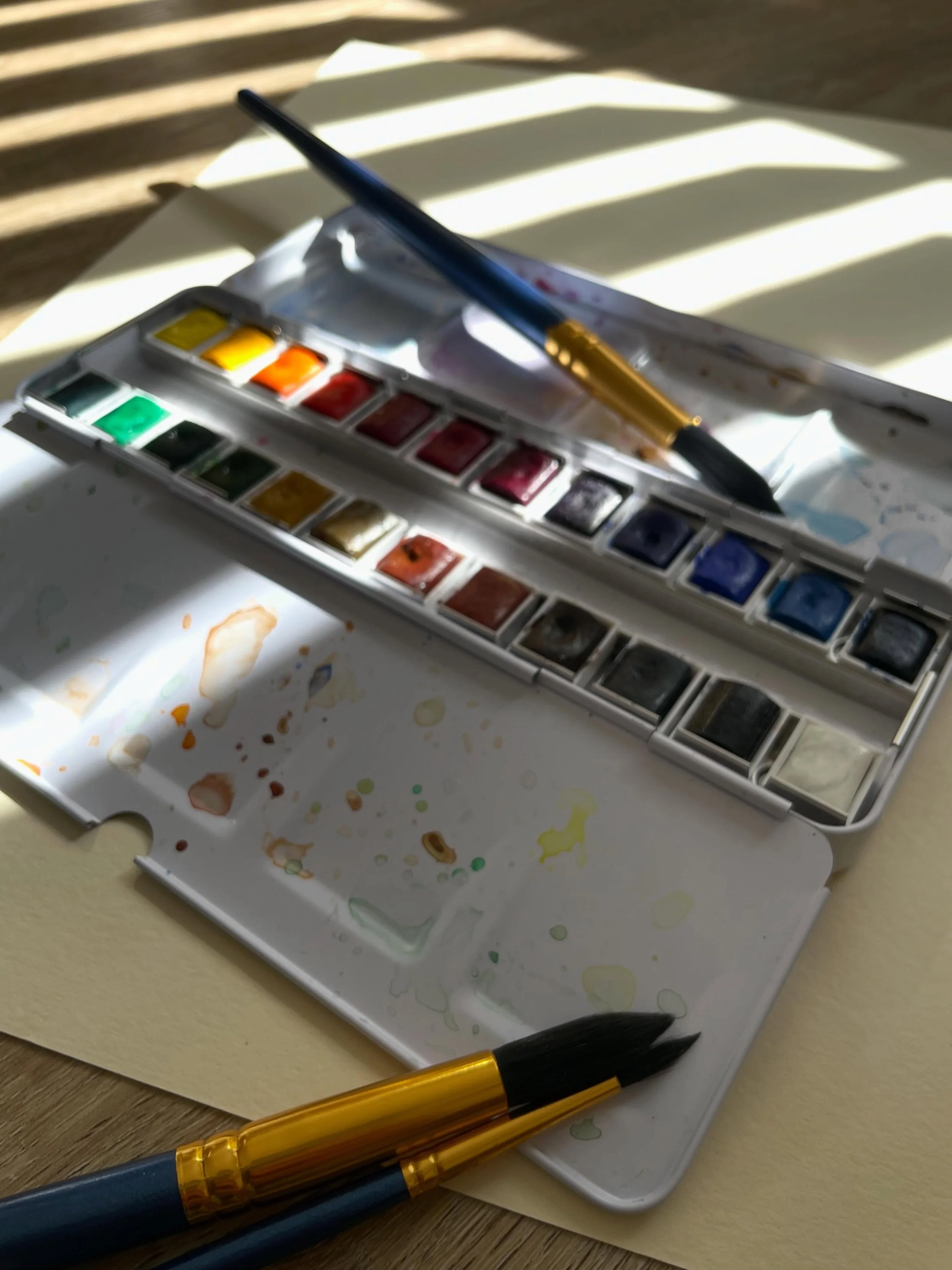 Where colours meet intention &mdash; the beginning of every Brushed Chapter piece.

#brushedchapter #watercolour #keepsake