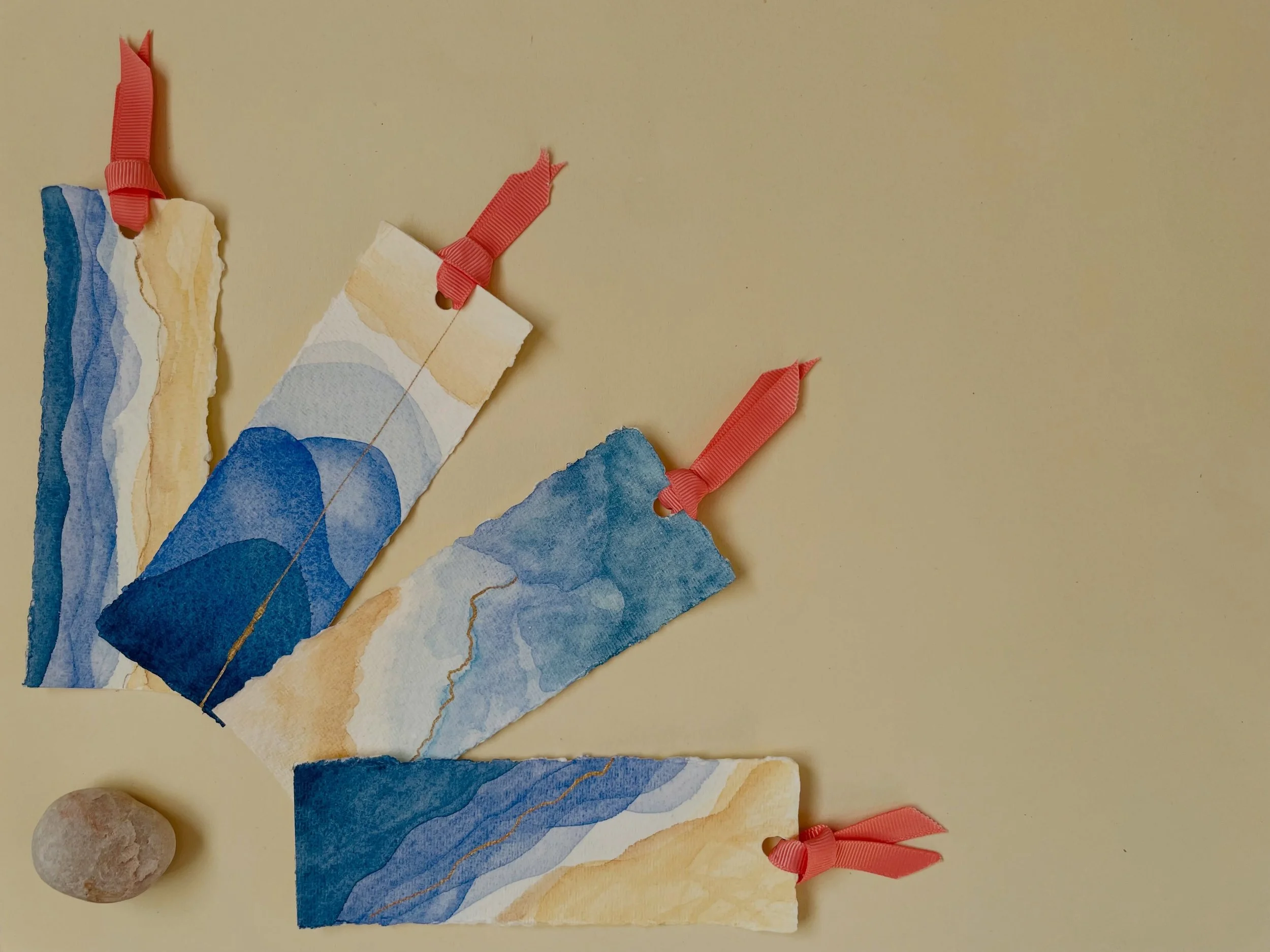 When the sound of the sea becomes louder than your thoughts, you know you&rsquo;ve found the right place.

Fragments Collection. 🌊

#brushedchapter #watercoourbookmark #handpainted #keepsake #ocean