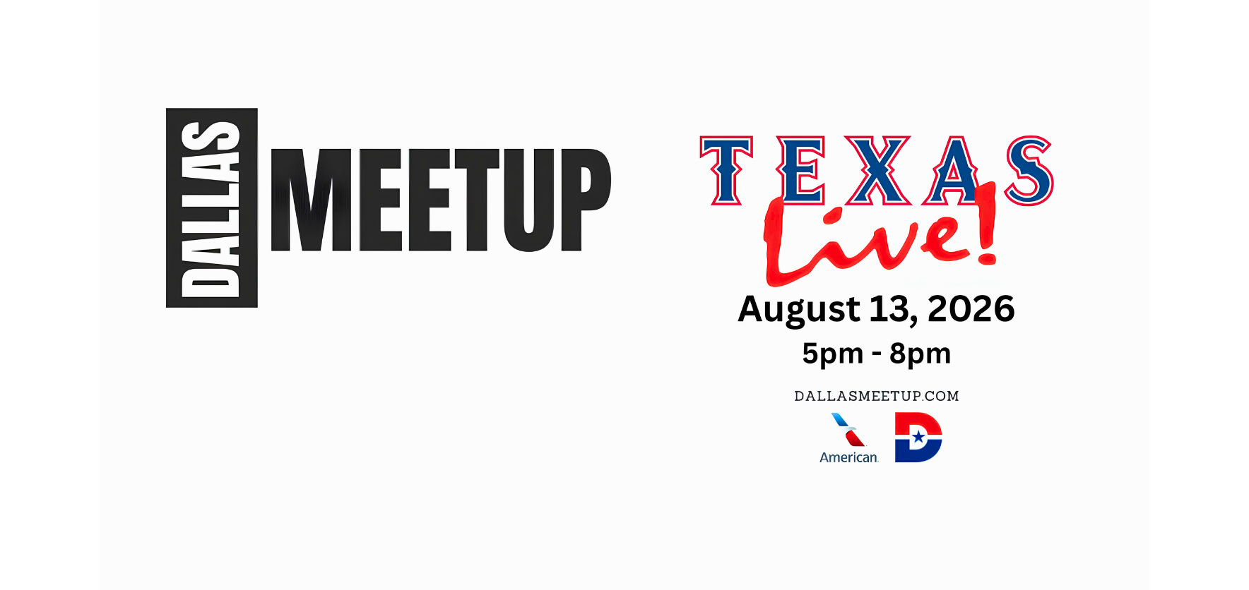 Company Logo Dallas Meetup Event at Texas Live August 13 2026
