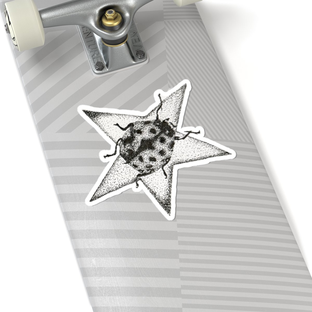 Stippled Lady Bug Star Sticker