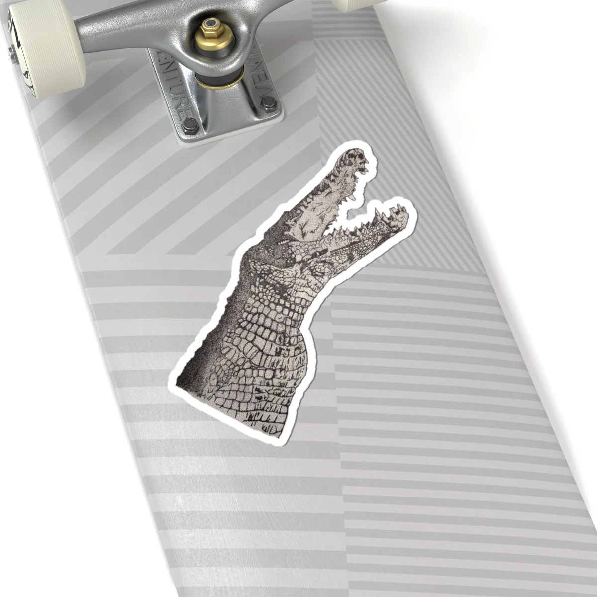 Hand-Drawn Stipple Crocodile Sticker