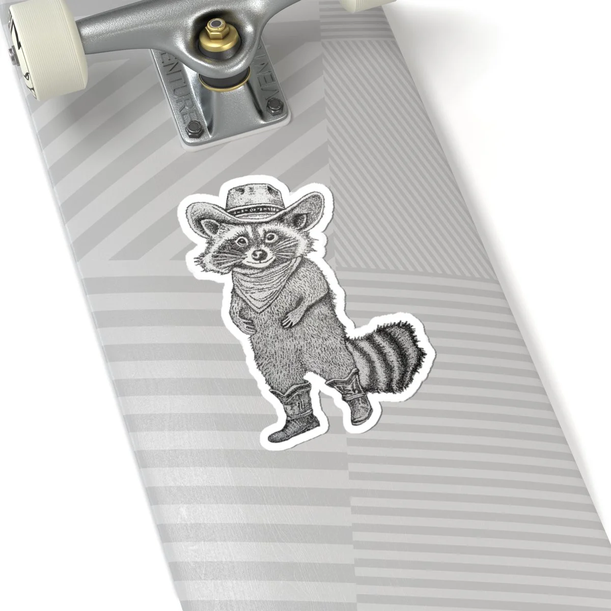Cowboy Raccoon Sticker