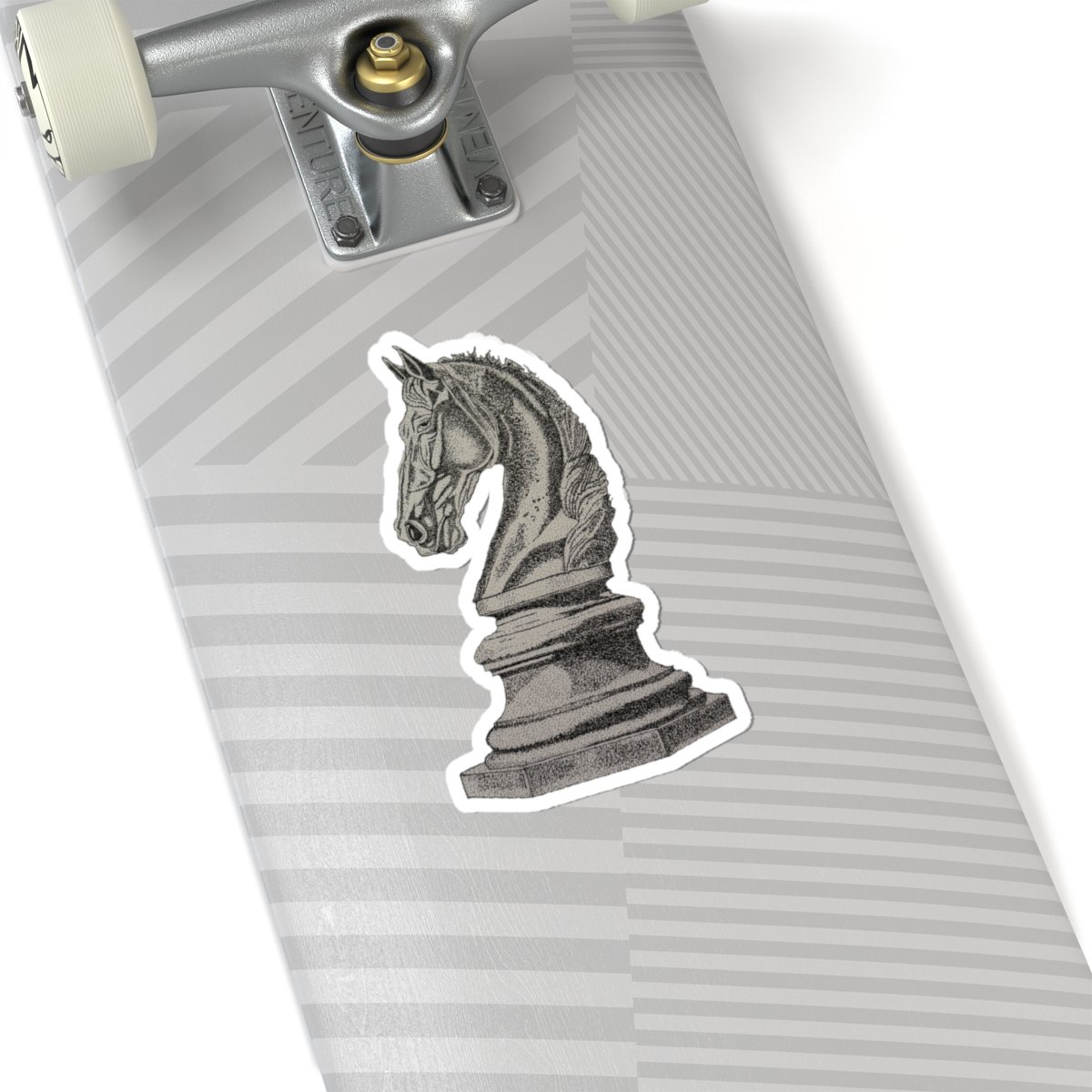 Stippled Knight Chess Piece Sticker