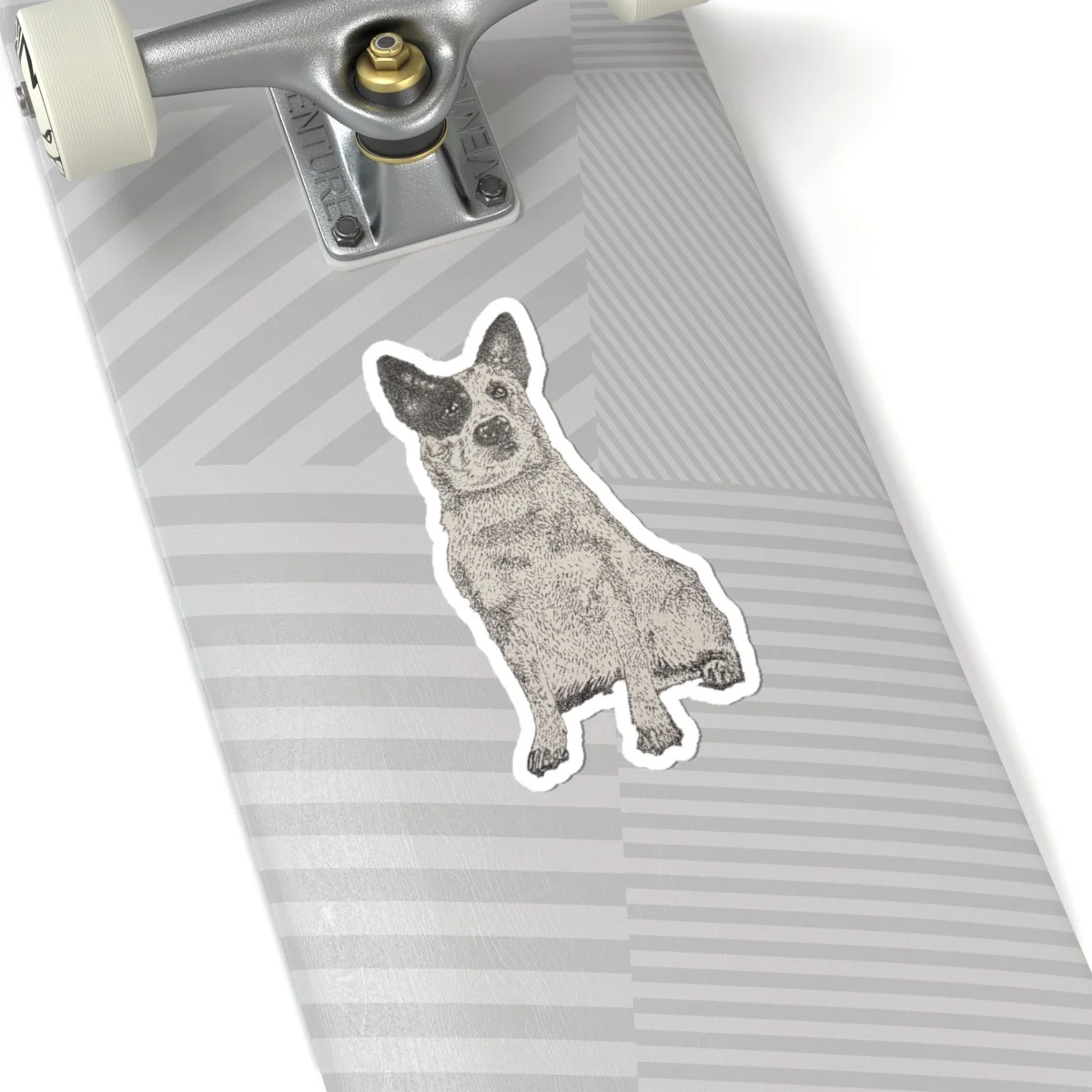 Hand-Drawn Stippled Cattle Dog Sticker