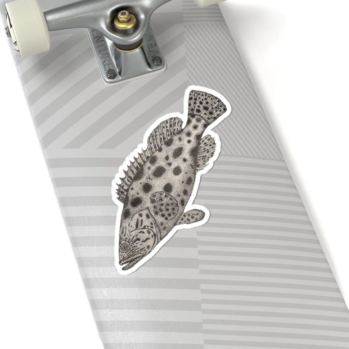 Stipple Art Fish Vinyl Sticker