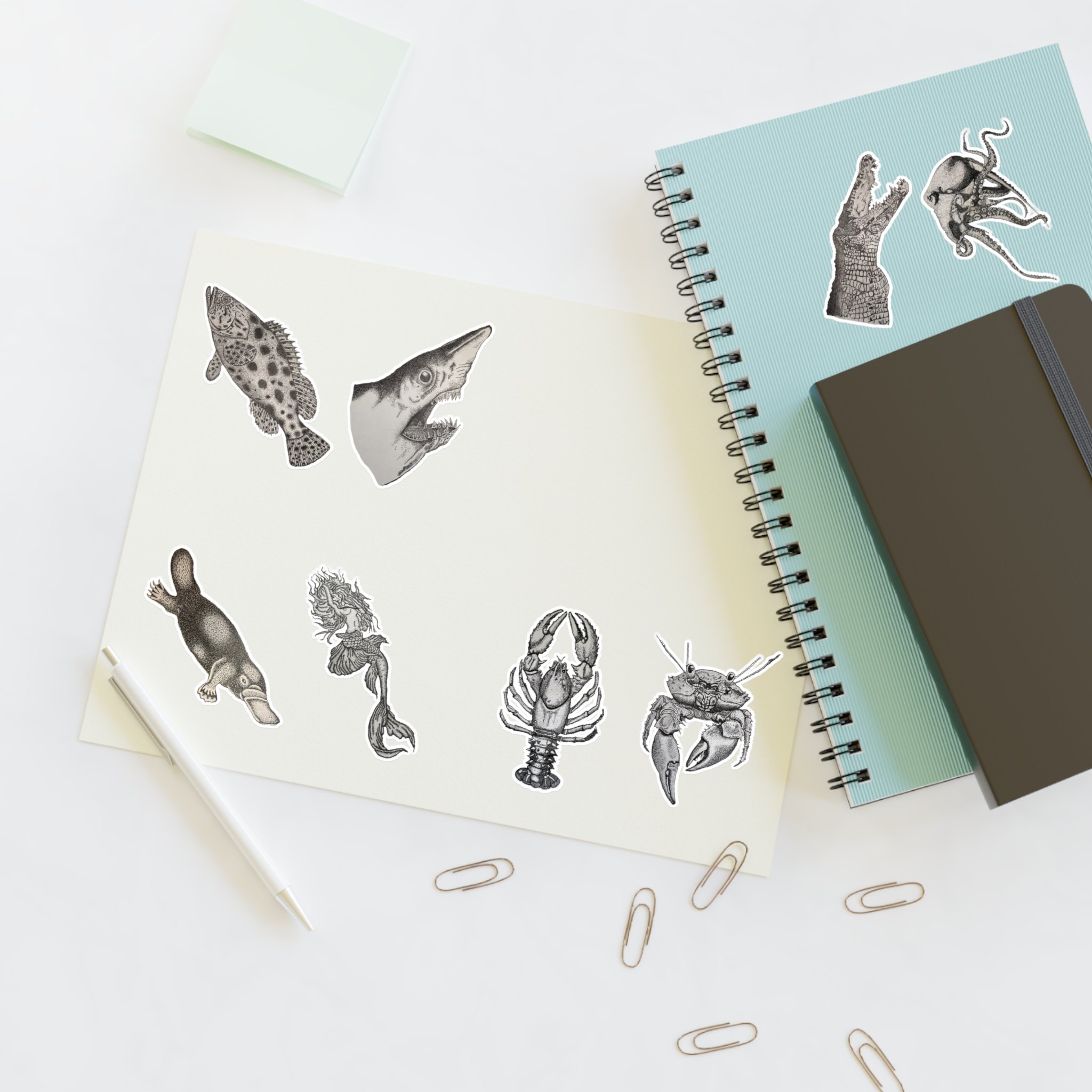 Sea Creature Sticker Sheet