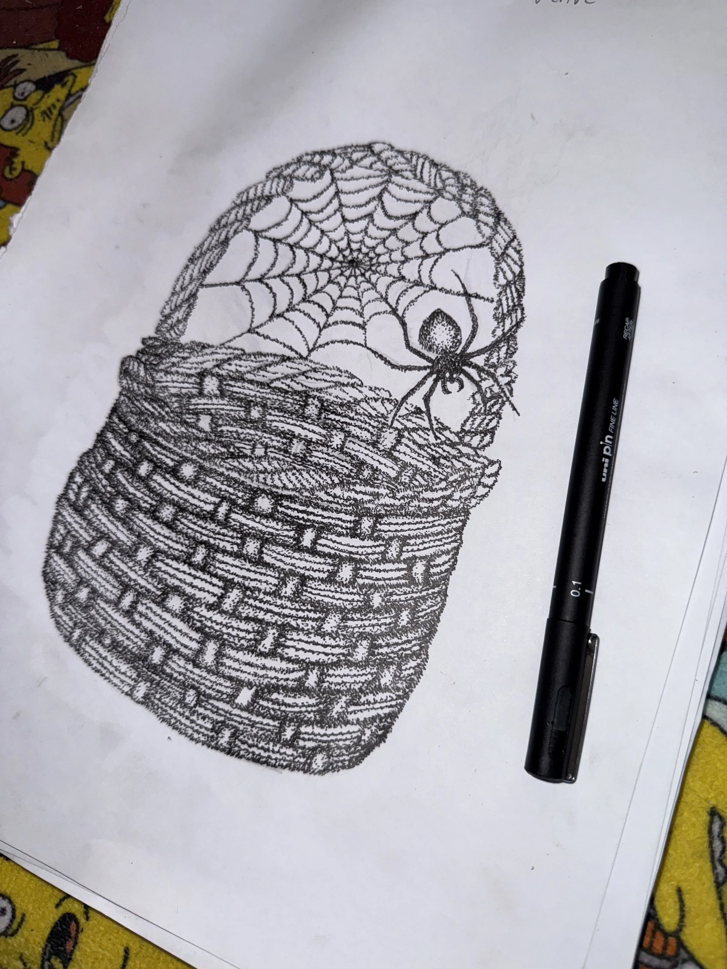Tackling intricate textures and web-weaving concepts.
