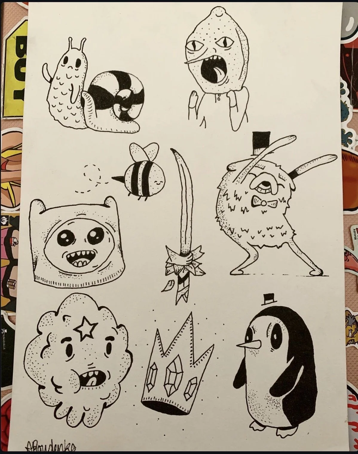Translating the land of Ooo into high-contrast dot work