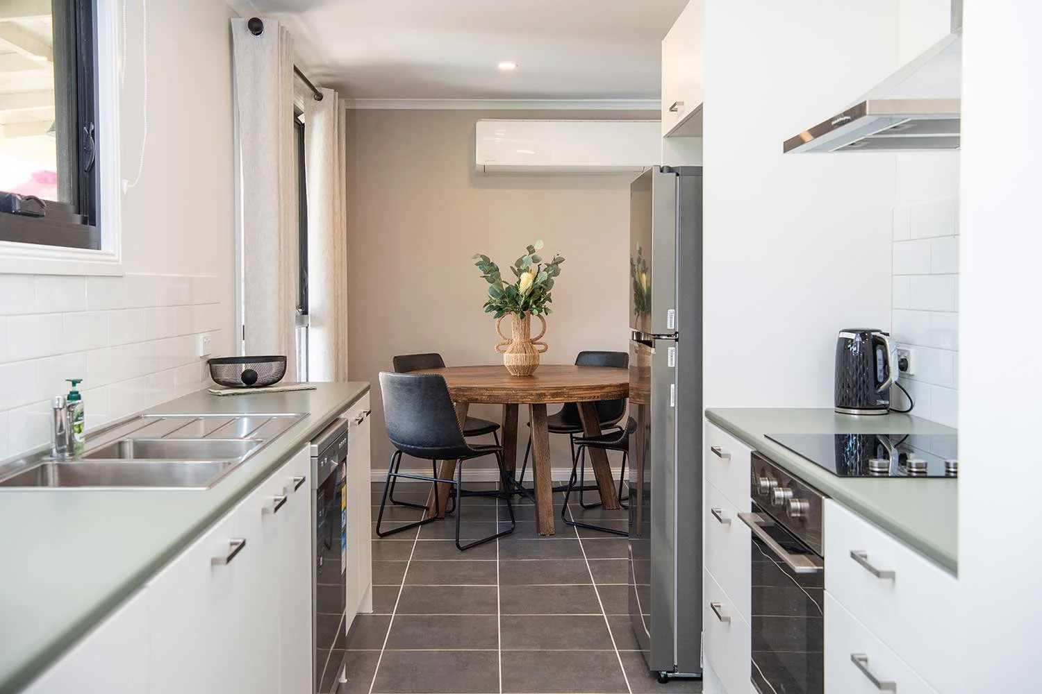 The Residence kitchen and living area