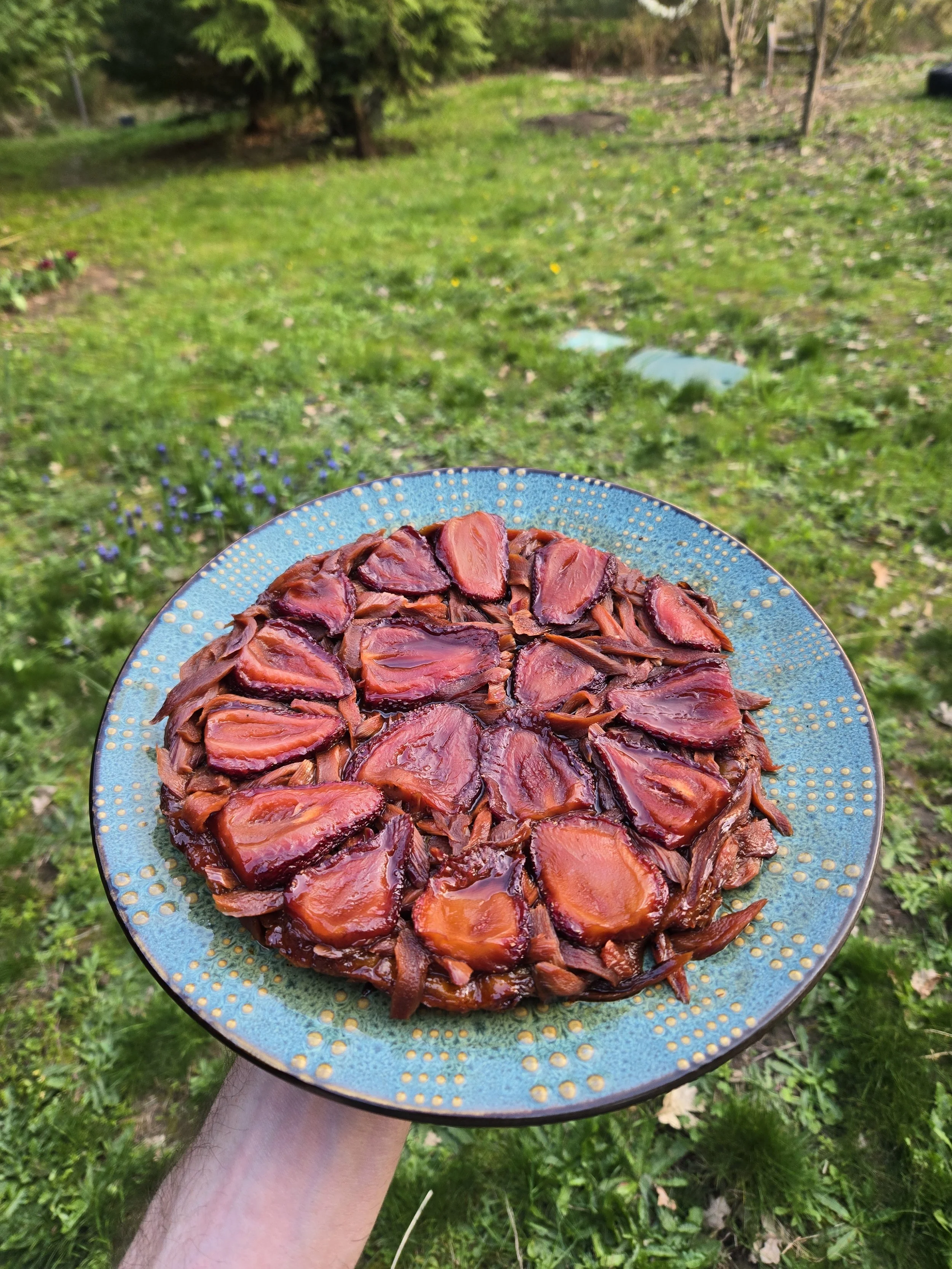 Timut Strawberry Rhubarb Tarte Tatin 