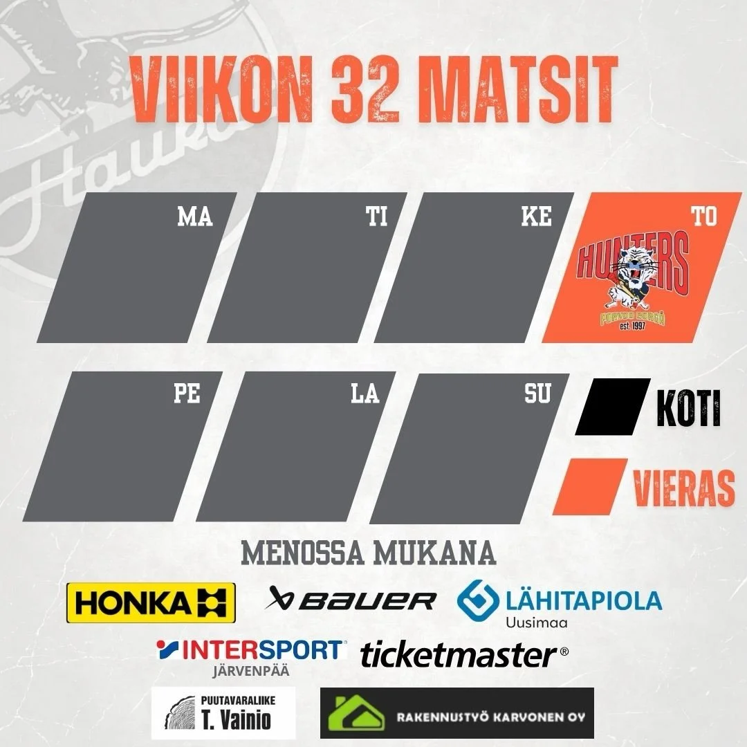 Torstaina polkaistaan kausi k&auml;yntiin, kun tiedossa ensimm&auml;inen treenimatsi! Porvossa klo 19.45 🏒

#haukat #suomisarja