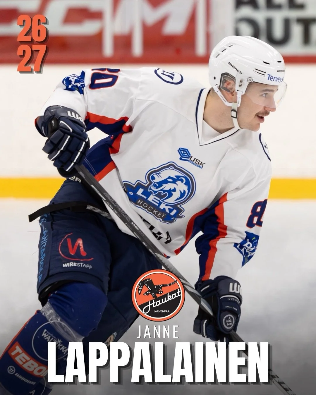 Janne Lappalainen J&auml;rvenp&auml;&auml;h&auml;n!✍️

Kuopiolaisl&auml;ht&ouml;inen ja puolustajan paikkaa pelaava Janne Lappalainen on tehnyt sopimuksen kaudelle 26-27. Viime kauden Lappalainen edusti Suomi-sarjassa LeKi&auml; ja sit&auml; edelt&au