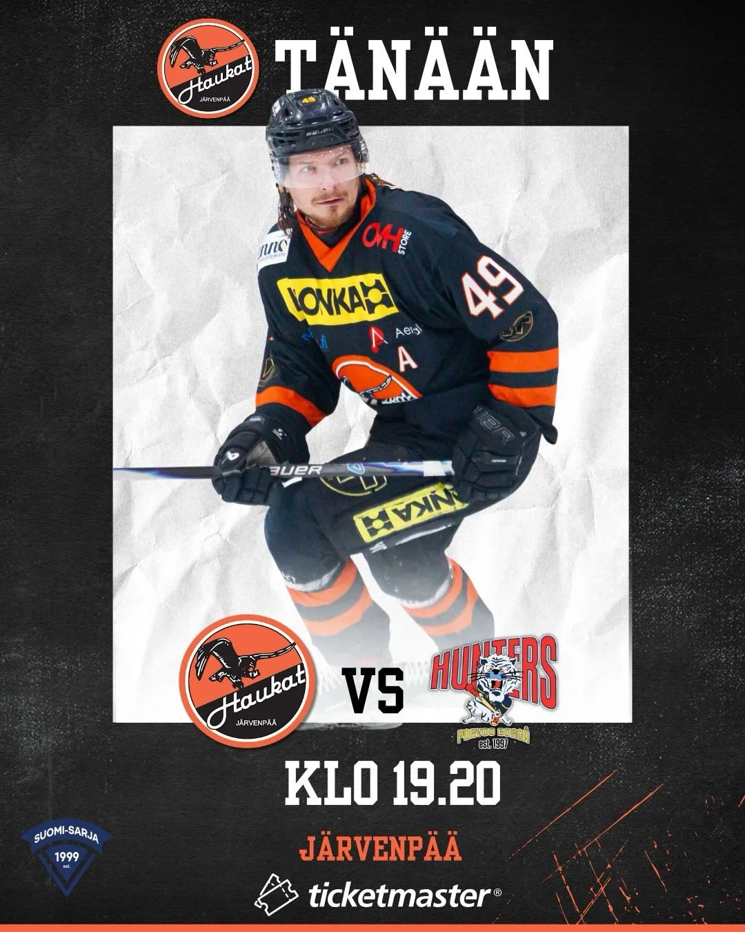 T&auml;ll&auml; kokoonpanolla avataan t&auml;n&auml;&auml;n kausi kotona!💪

#haukat #suomisarja