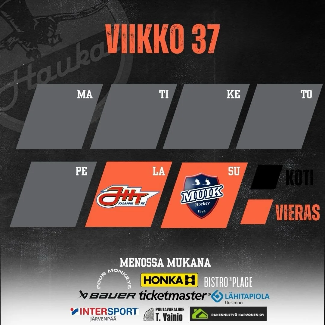 Lauantaina startataan runkosarja kun matkustetaan Kalajoen kautta Uusikaarlepyyhyn 🚌🏒

#haukat #suomisarja