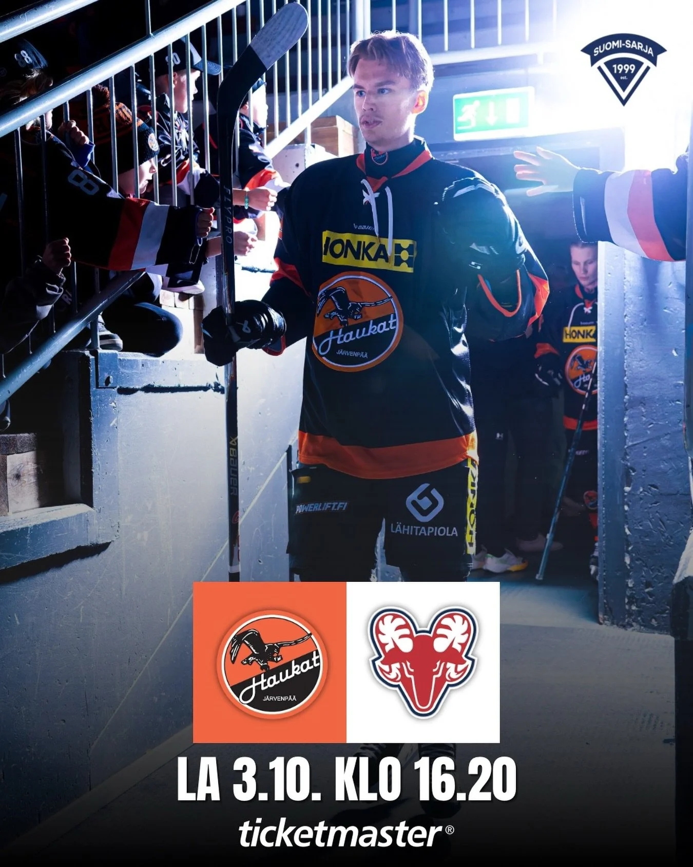 Vieraita Etel&auml;-Savosta 💪 

🆚 @savonlinnanpallokerho 
⌚️ la 3.10. klo 16.20
📍 J&auml;rvenp&auml;&auml;n j&auml;&auml;halli
🎟️ @ticketmaster.fi tai ovelta

#haukat #suomisarja