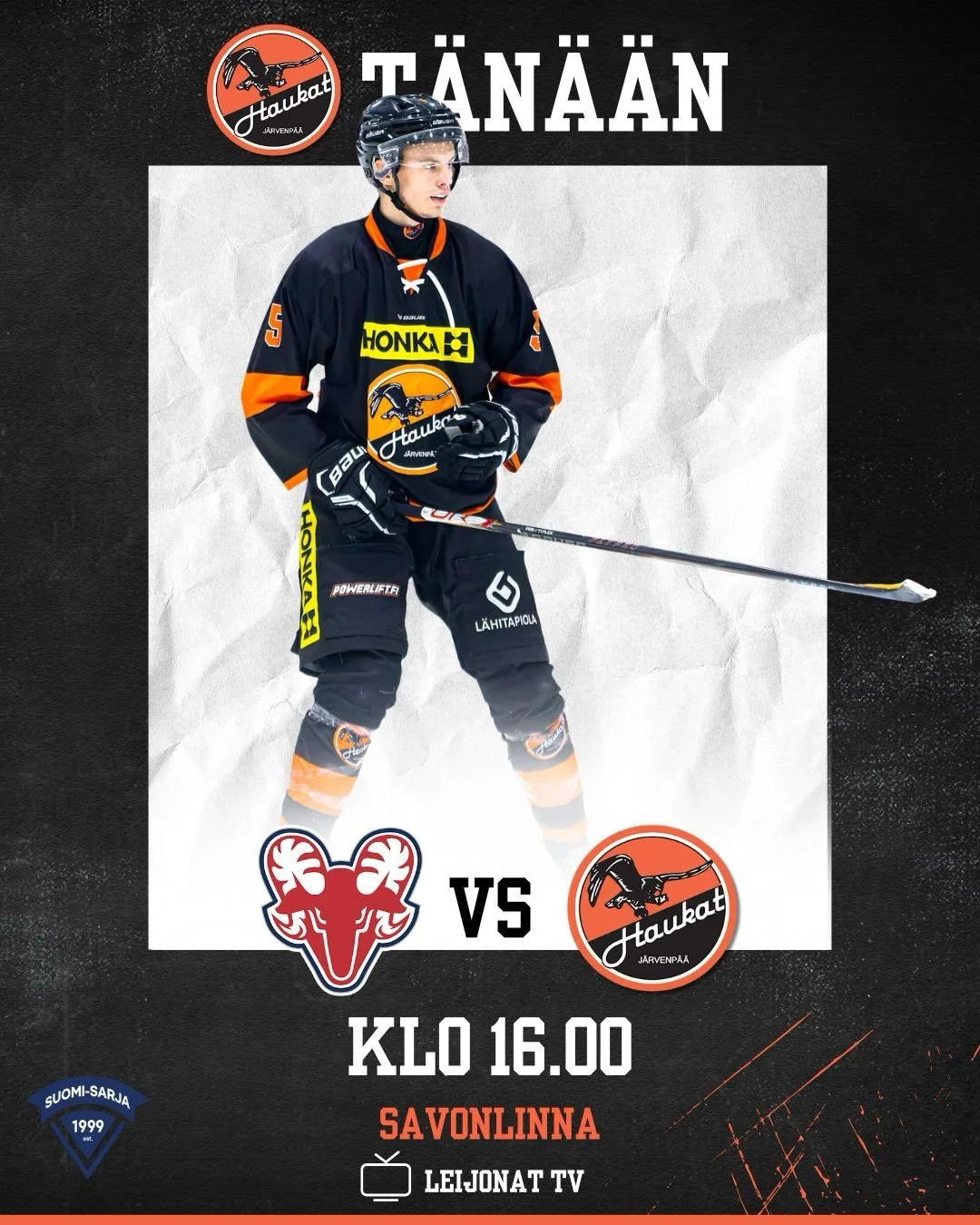 T&auml;ll&auml; kokoonpanolla p&auml;ssien kaatoon 🐏

🆚 @savonlinnanpallokerho 
🕓 klo 16
🏟️ Savonlinnan j&auml;&auml;halli
📺 @leijonatfi.tv 

#haukat #suomisarja