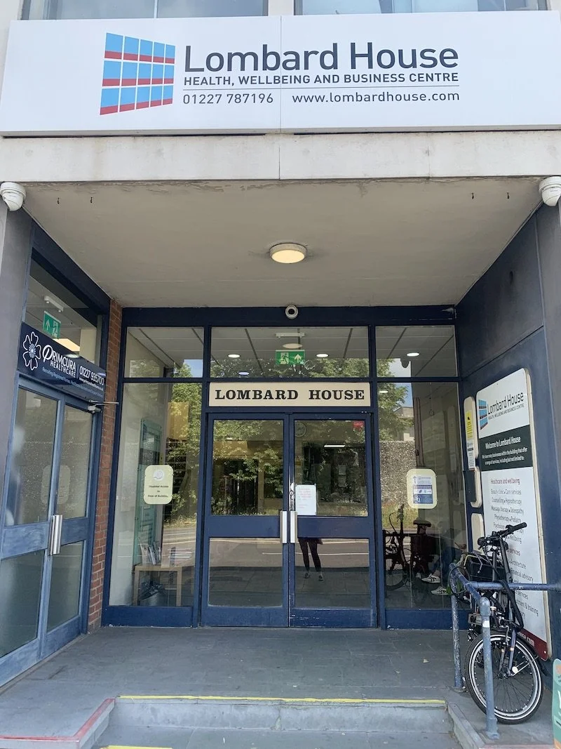 Canterbury counselling room Lombard House entrance