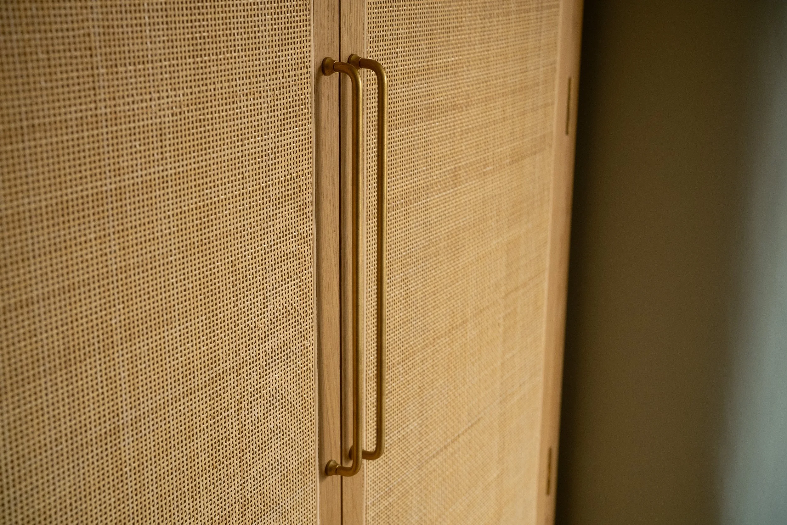 Wardrobes in Oak + Rattan