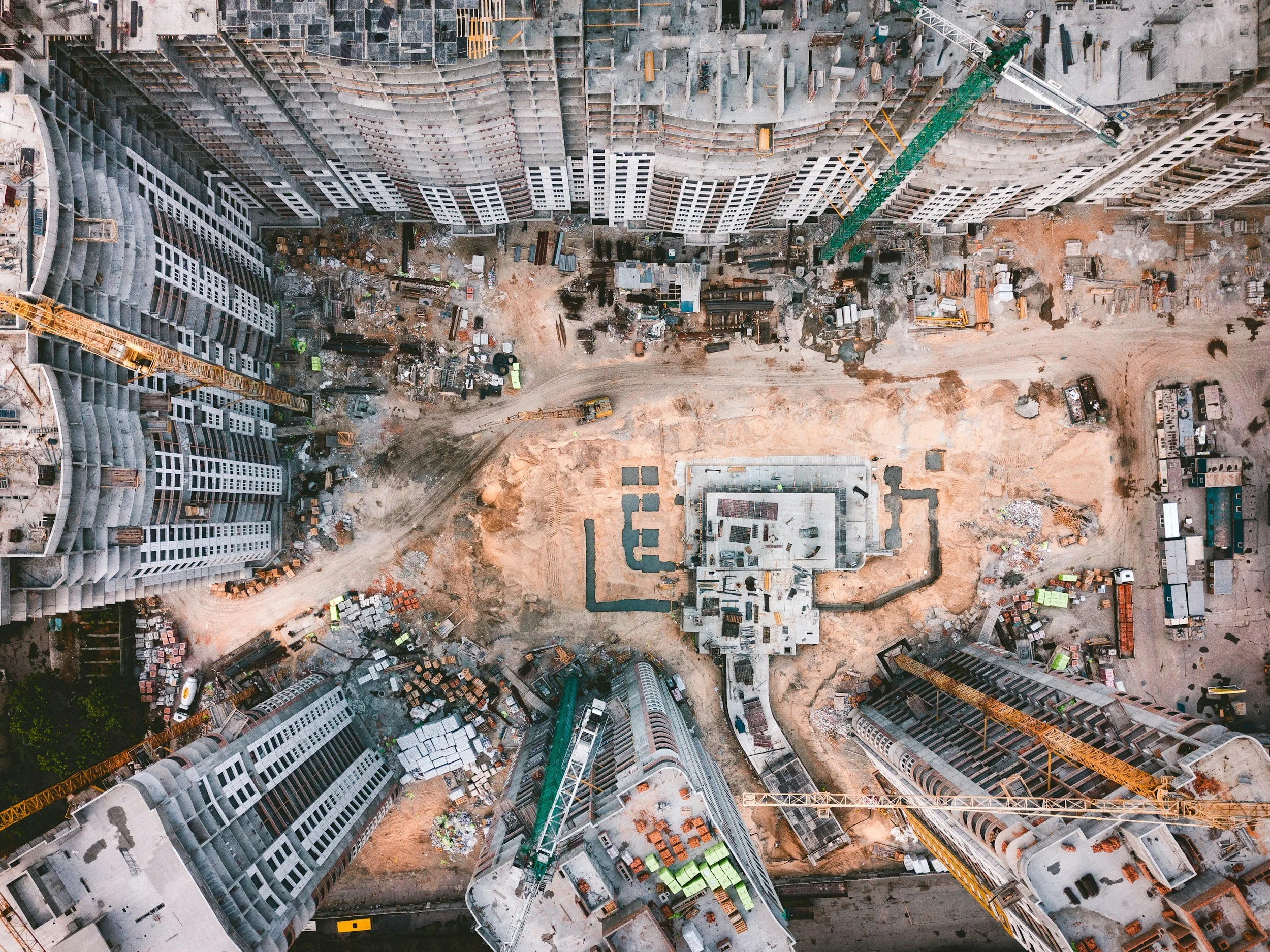 chantier inspection, drone, grue, tour, marseille
