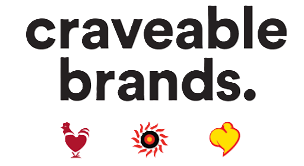 Text saying 'craveable brands' with three icons: a heart, a sun, and a yellow heart