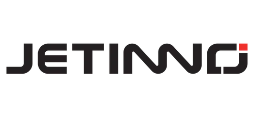 The logo of the company 'JETINNO' in black text with a red square dot above the letter 'O'.