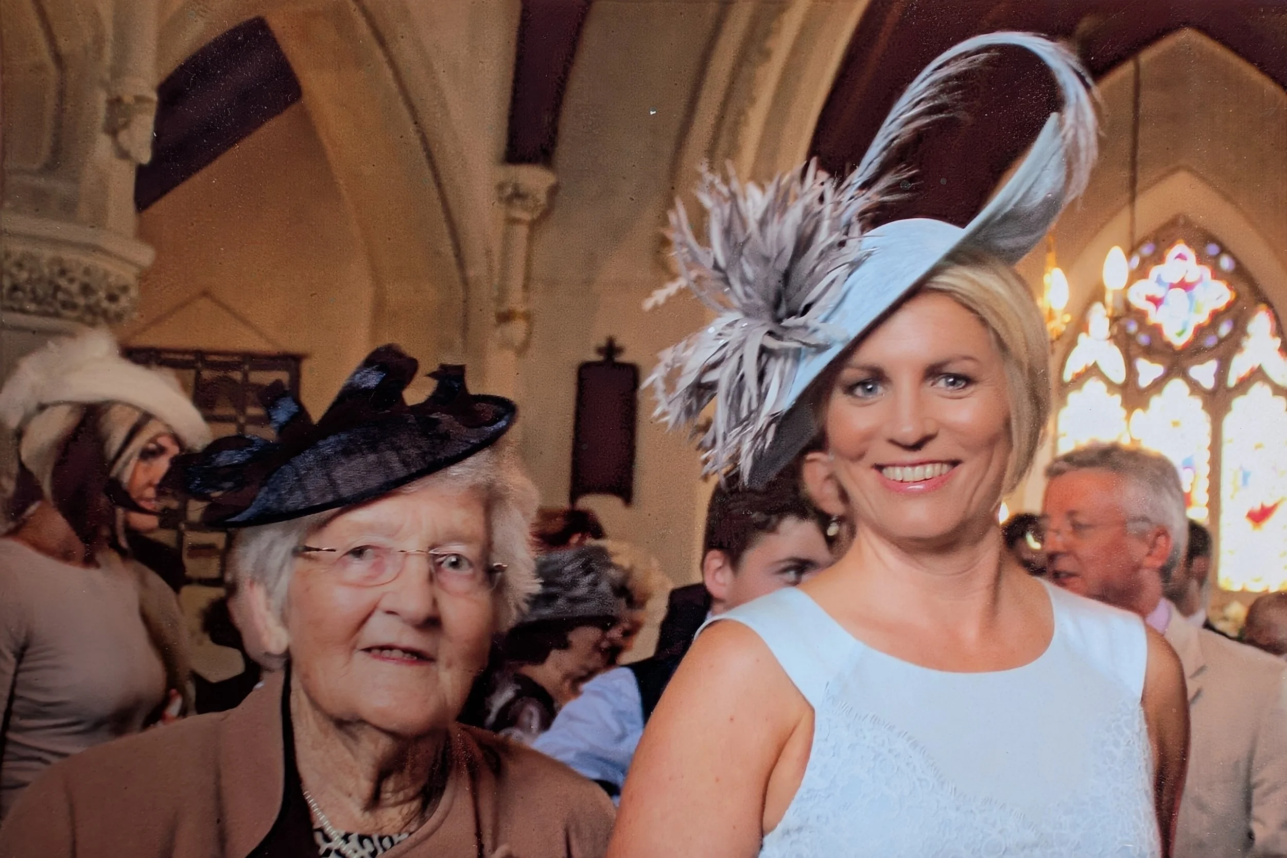 Founder smiles with grandmother Betty Stafford, who inspired the home care service.