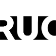 Close-up of black logo on white background, partially showing the letters 'TRU'.