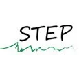The word 'STEP' written in black letters with a green underline and squiggly line underneath.