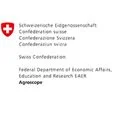 Logo of the Swiss Federal Department of Economic Affairs, Education and Research, including the Swiss flag and the department's acronym.