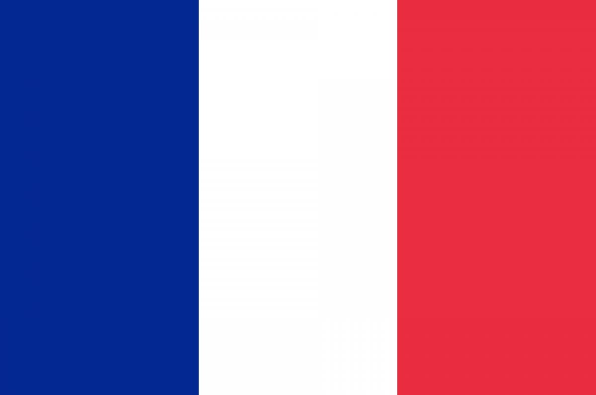 French flag with vertical blue, white, and red stripes.