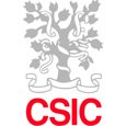 Gray emblem featuring a lion, crowns, and shield with red CSIC text below.