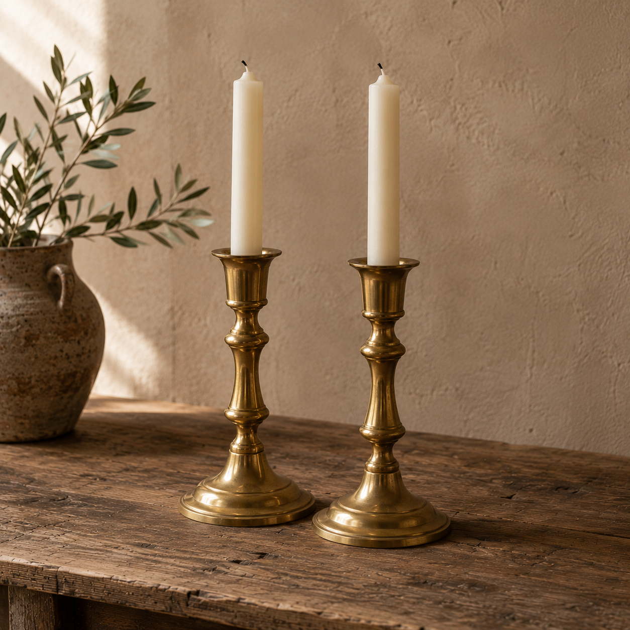 Brass Candlestick Pair