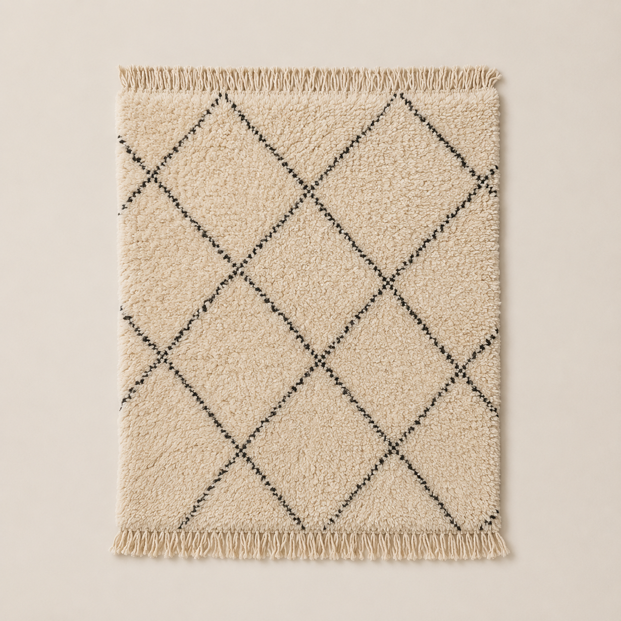 Vintage Beni Ourain Wool Rug