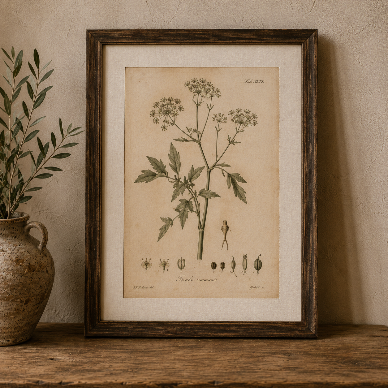 Framed Botanical Study