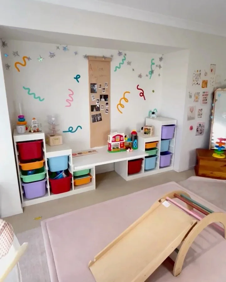 My renter friendly and budget friendly play room that I have pieced together from things I&rsquo;ve either made, already owned, or got from a cheaper end shop! I&rsquo;m so happy with how it&rsquo;s coming together (I&rsquo;d really love to put a cou