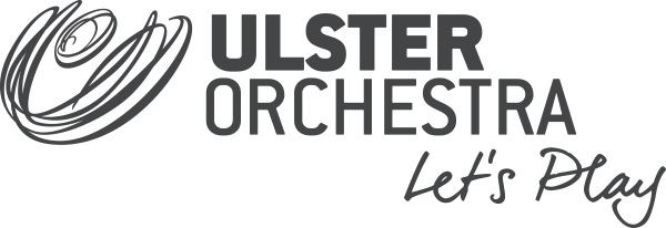 Ulster Orchestra logo with text 'Let's Play'