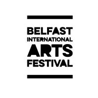 Logo for Belfast International Arts Festival with black text on a white background.