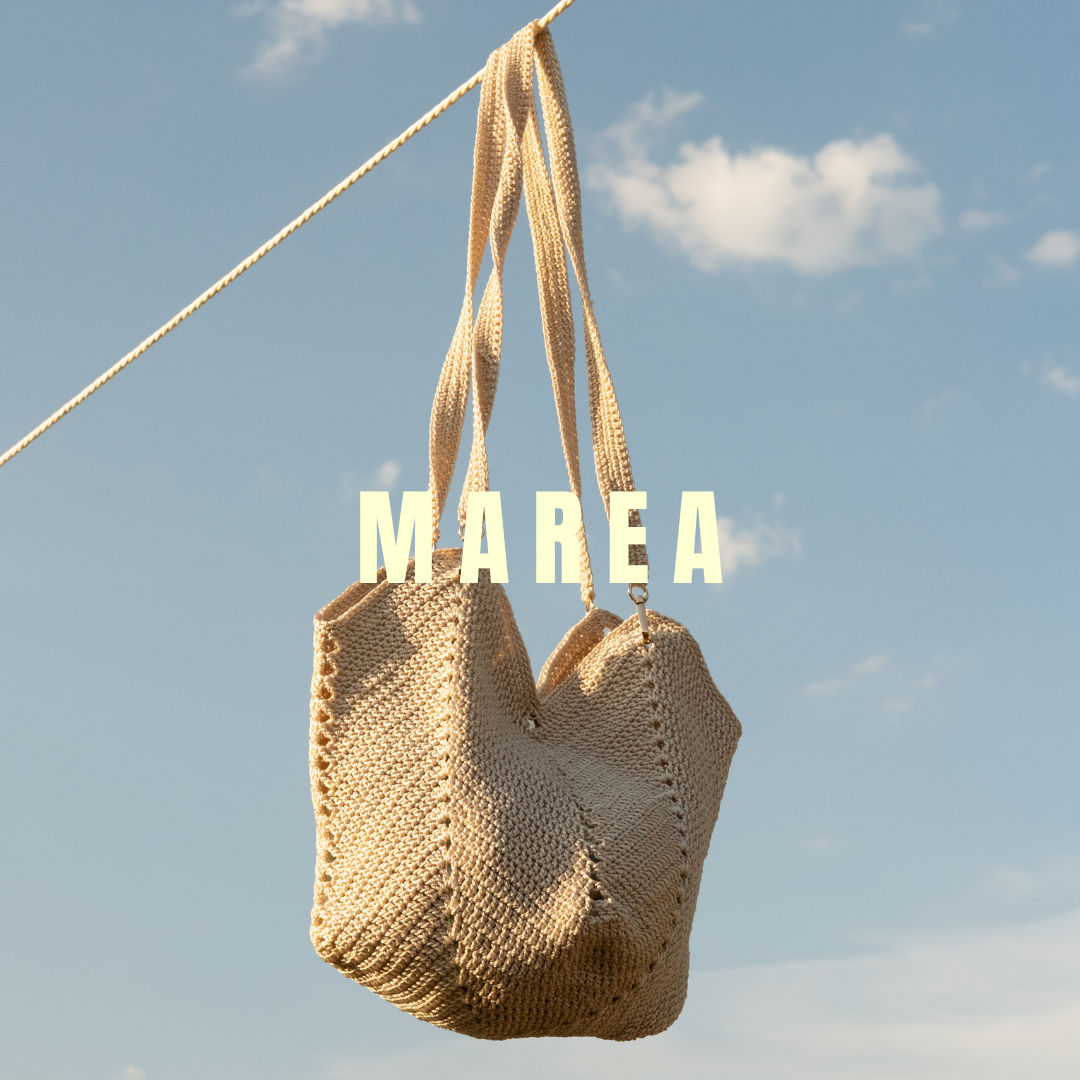 sac été de plage crocheté à la main beige irisé avec fermoir
