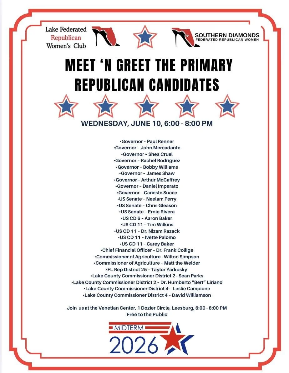Republican Primary Candidate Meet 'n Greet - June 8, 2026