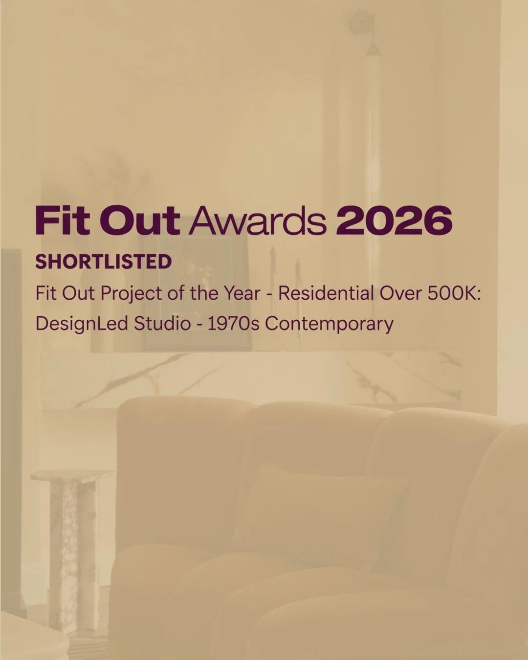 A little bit of news about a project we've been keeping under wraps...

Our 1970s Contemporary project has been shortlisted for Fit Out Project of the Year &ndash; Residential Over &euro;500K at the Fit Out Awards 2026!

We're holding off on revealin