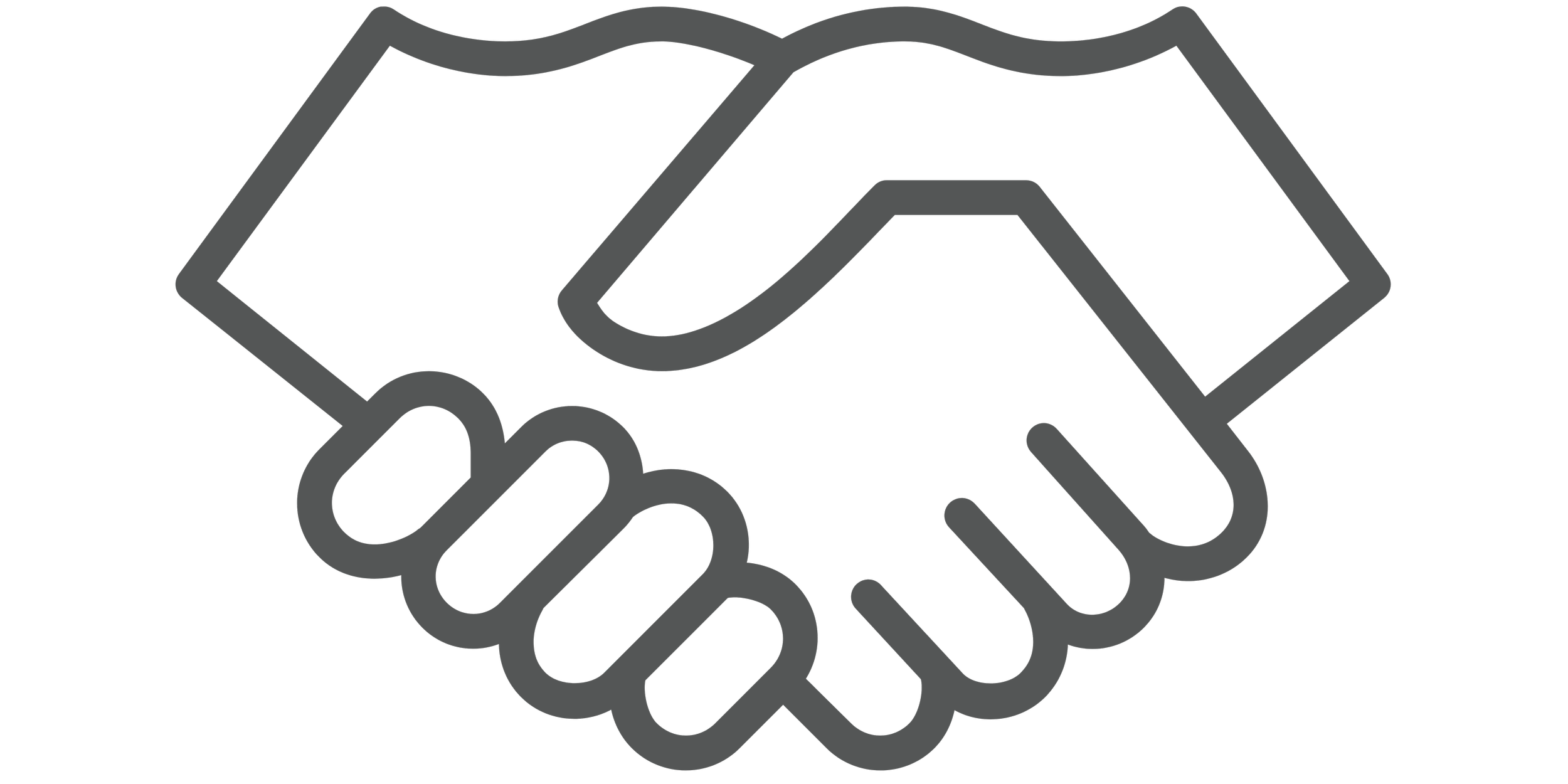 A simple illustration of two hands shaking.