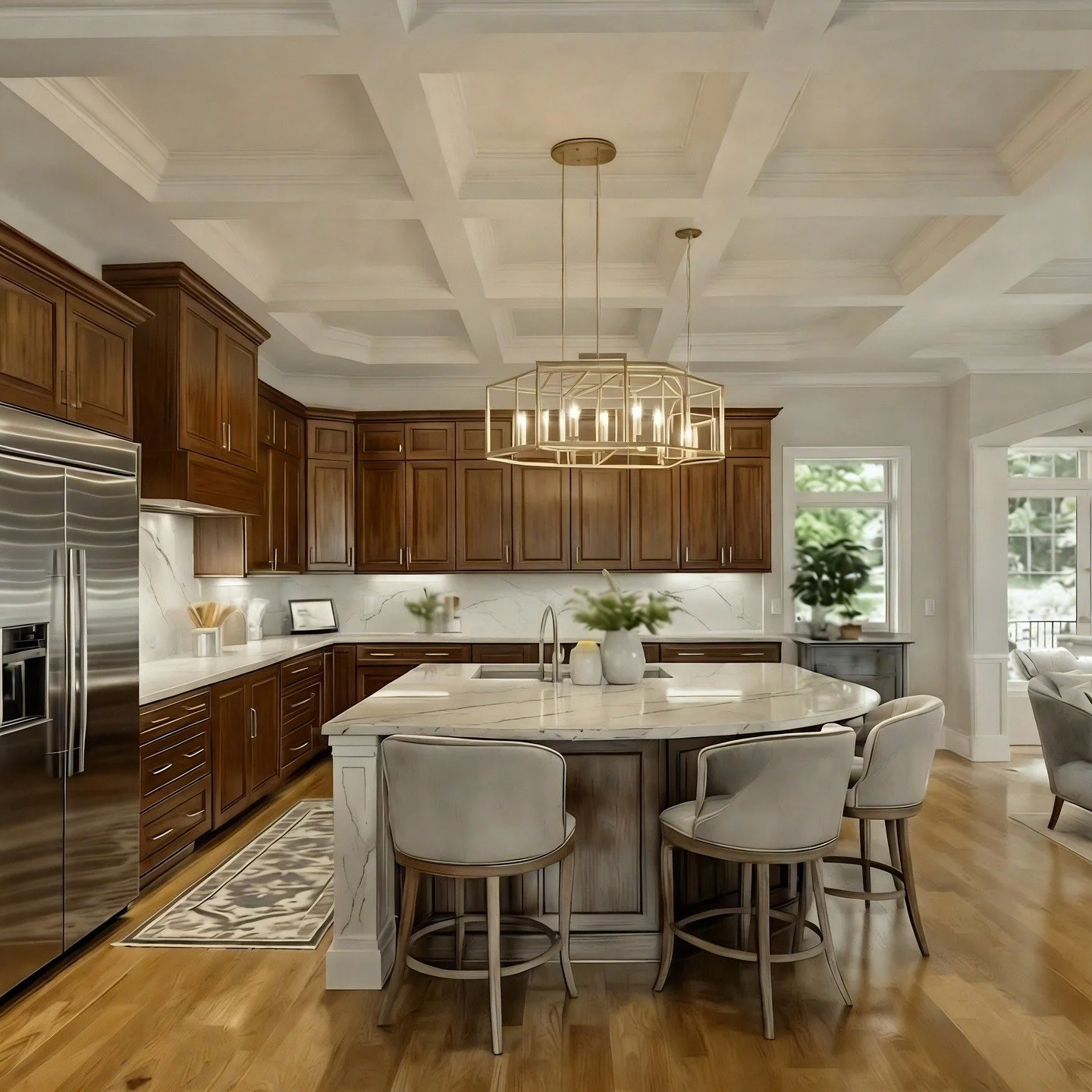 We recently helped a client who fitted a new kitchen last year, unfortunately the space just felt cold and unfinished.
We stepped in to pull the whole together seamlessly and stylishly.
Our proposal included...
- matching the splashback to the existi