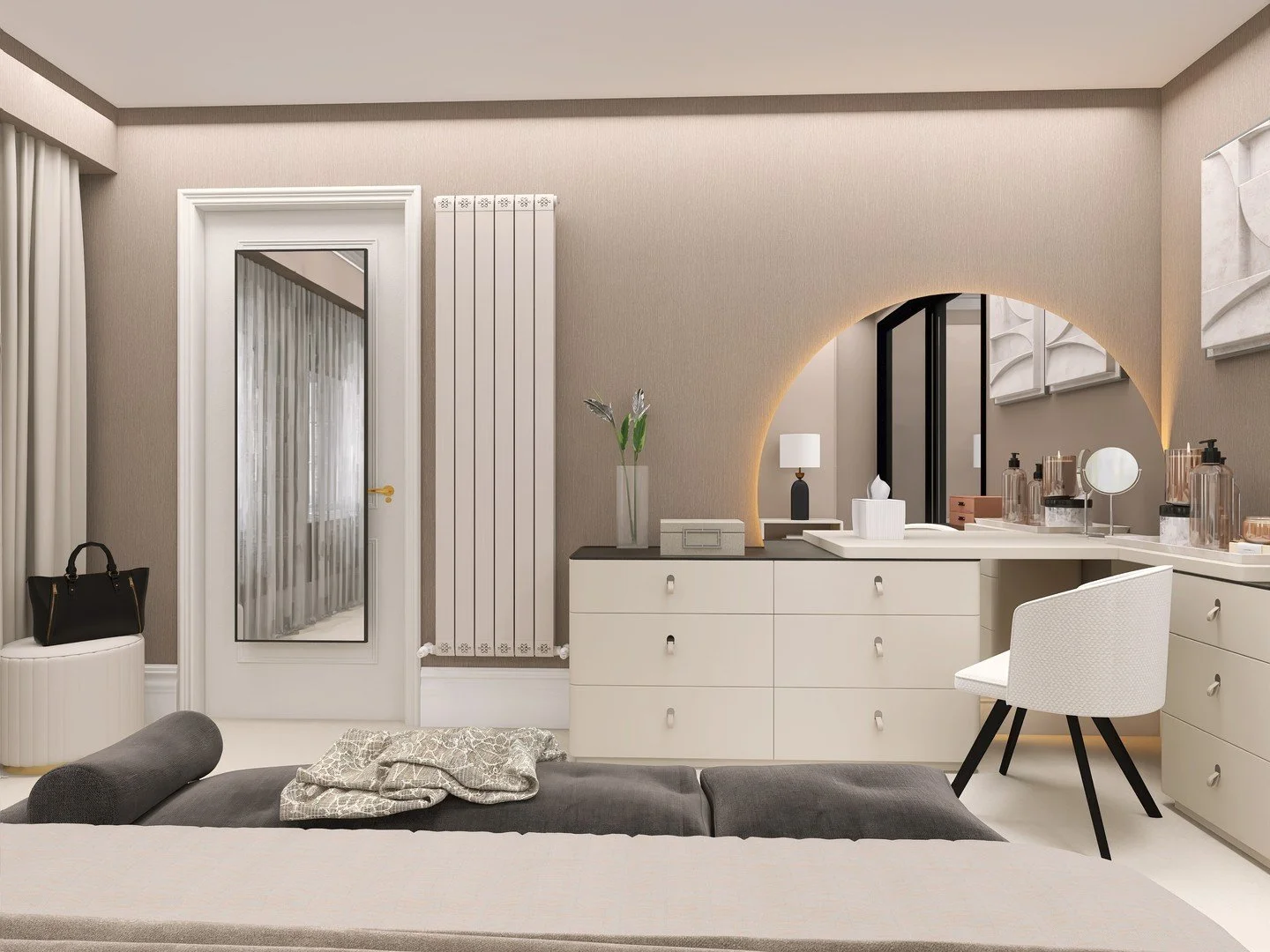 At Tracy M Clucas Interiors we transformed concept into reality &mdash; after designing and drawing detailed 3D renders, we carefully selected finishes, lighting and bespoke joinery to create a stunning master bedroom that balances luxury and comfort