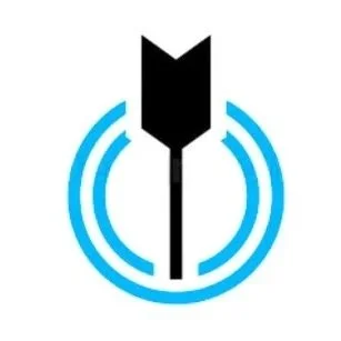 Icon of a black dart hitting the bullseye circle, with blue concentric rings indicating a target.
