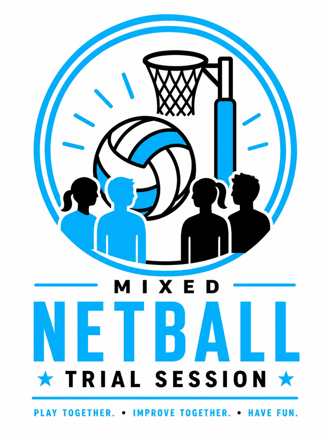 Mixed Netball Trial Session