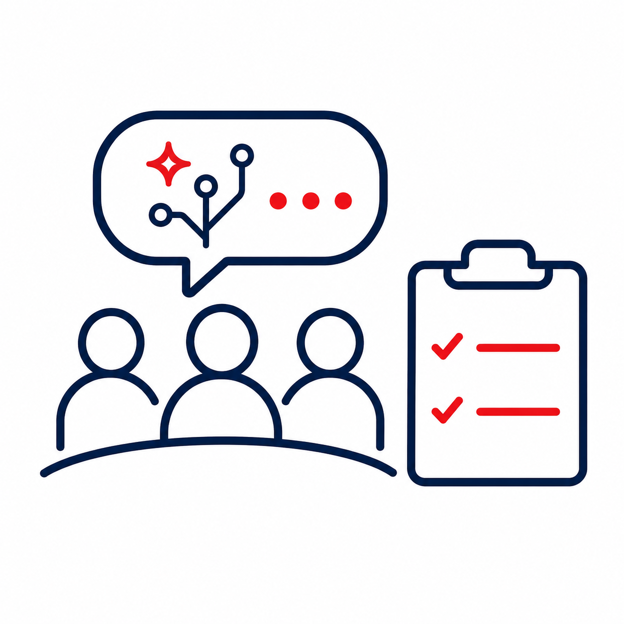 Meeting participants, discussion notes and an action checklist