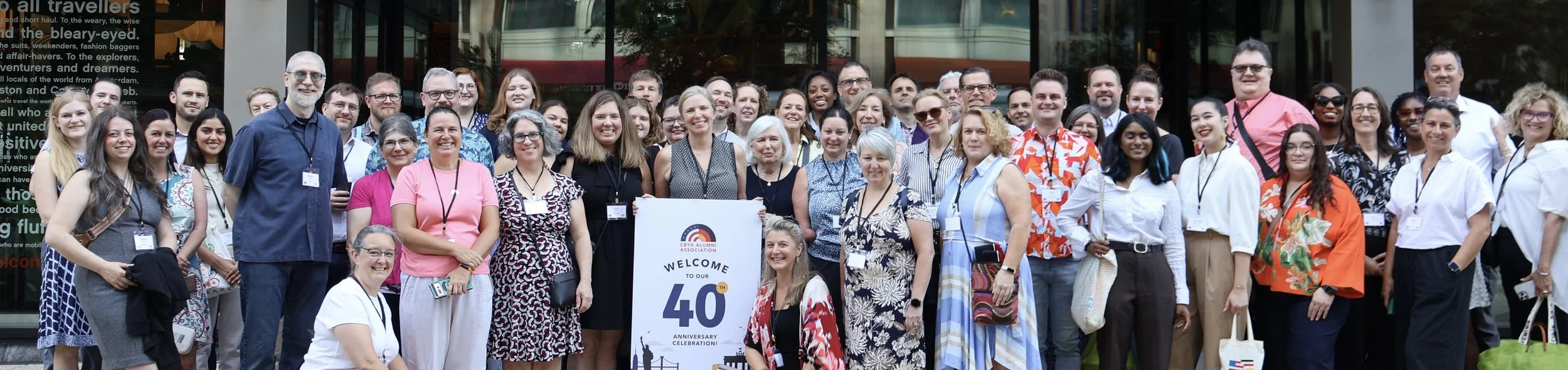  "Welcome to our 40th anniversary celebration."Walking Tour of Washington D.C., CBYX AA National Reunion, 40th Year Anniversary, Congress-Bundestag Youth Exchange Alumni. German Embassy.