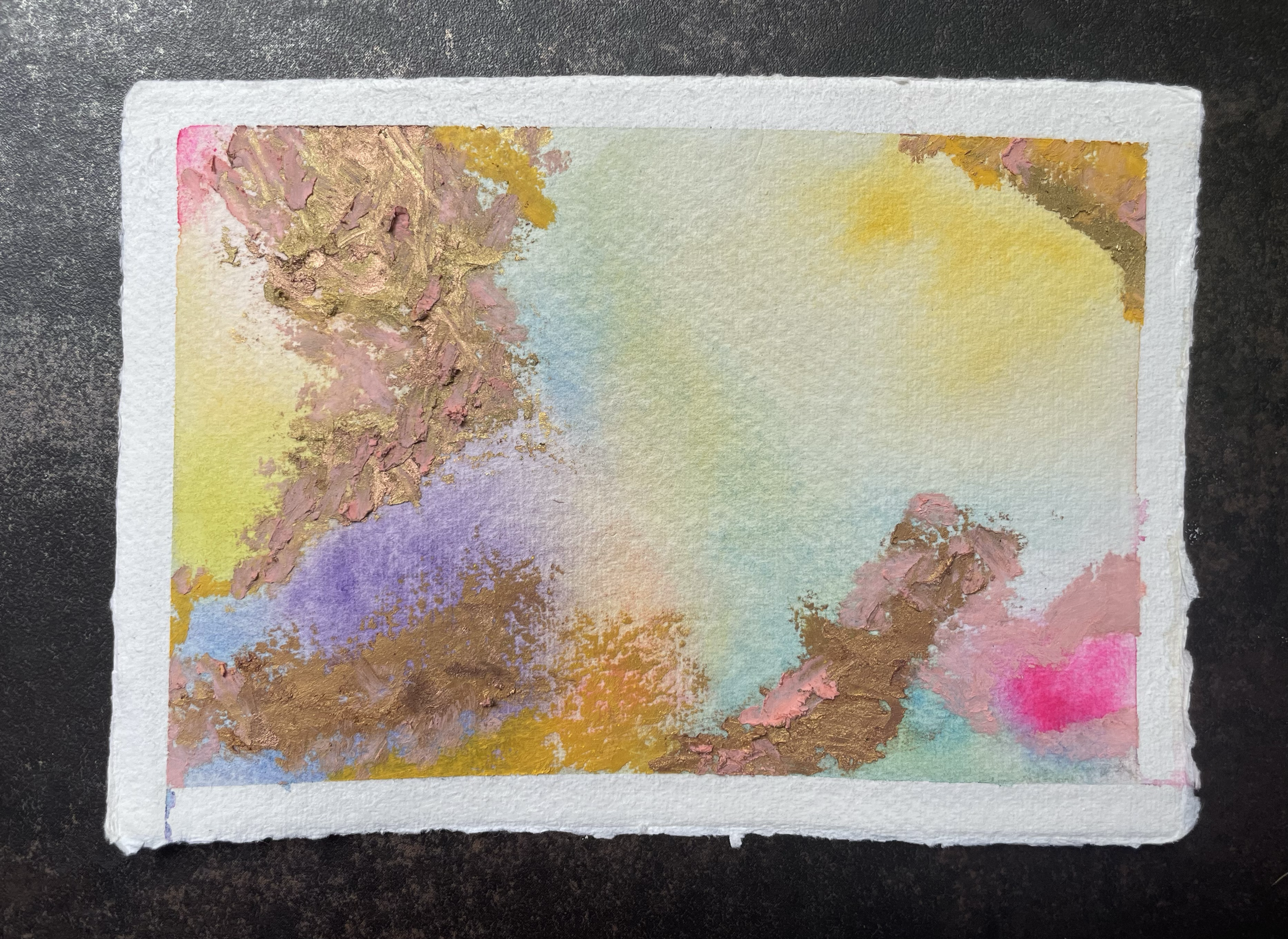 Illume No. 2
Watercolour and oil pastel on cotton paper
15 × 21 cm, 2026

To "Fur Elise" by Jon Batiste