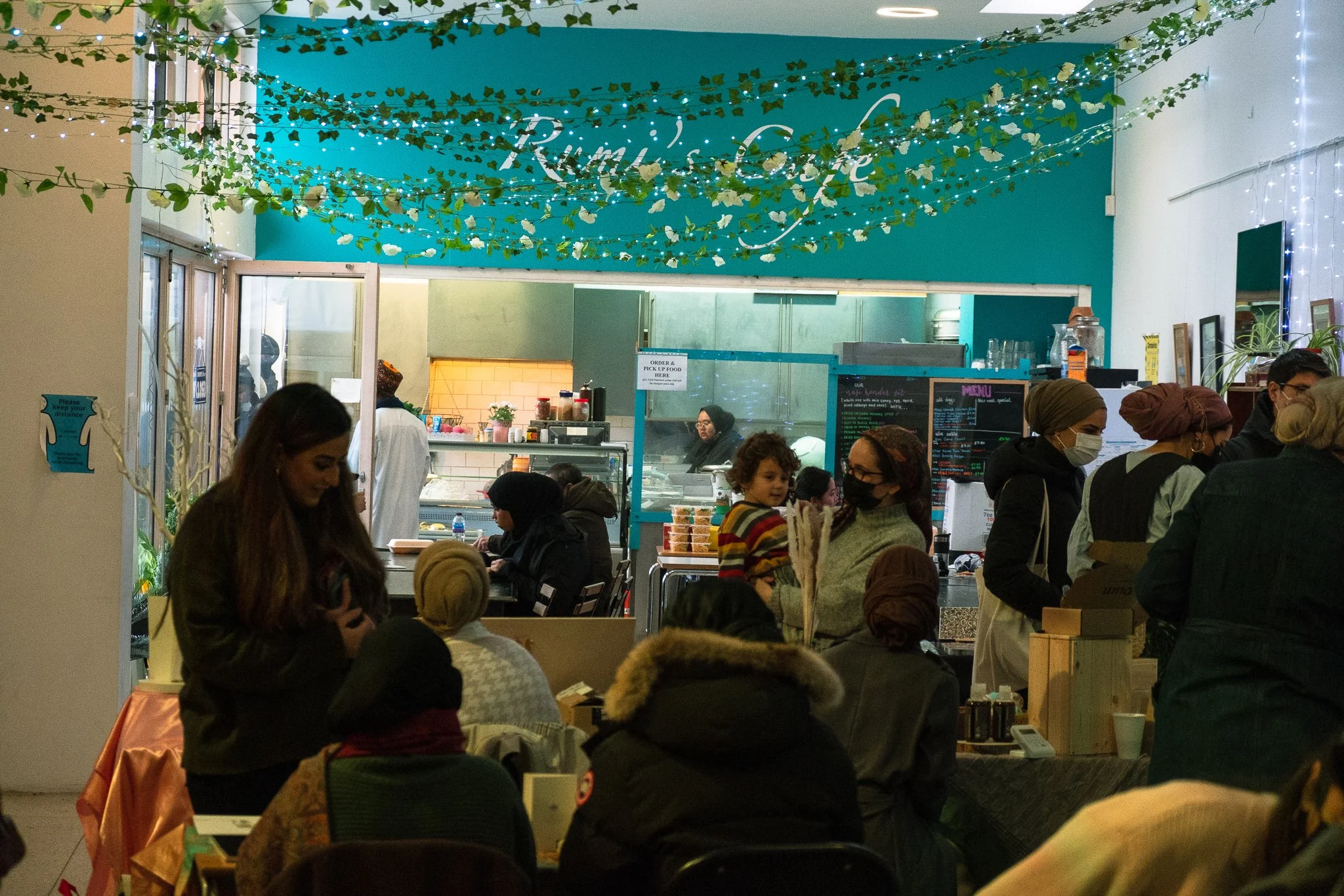 Carlton Vale, inside cafe area.