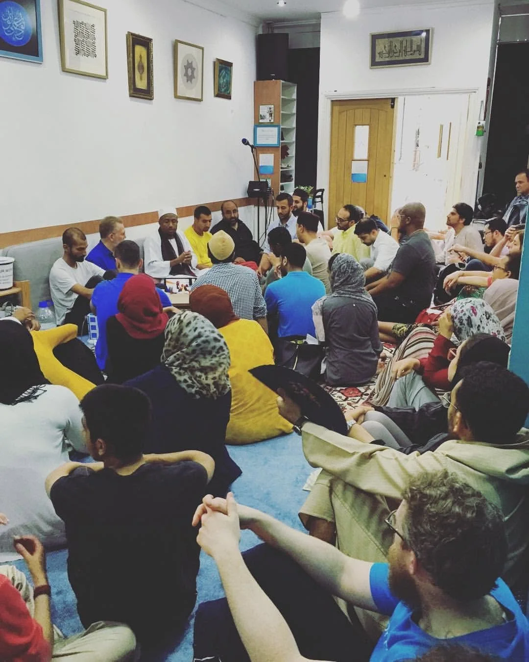 Willesden Lane, interior: Gathering inside our first premises.